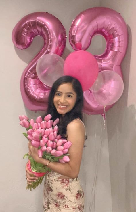 Large Pink 3 Number Balloon 40 Inch, 3 13 23 30 33 36 38 Pink Birthday Party Decorations, Number
