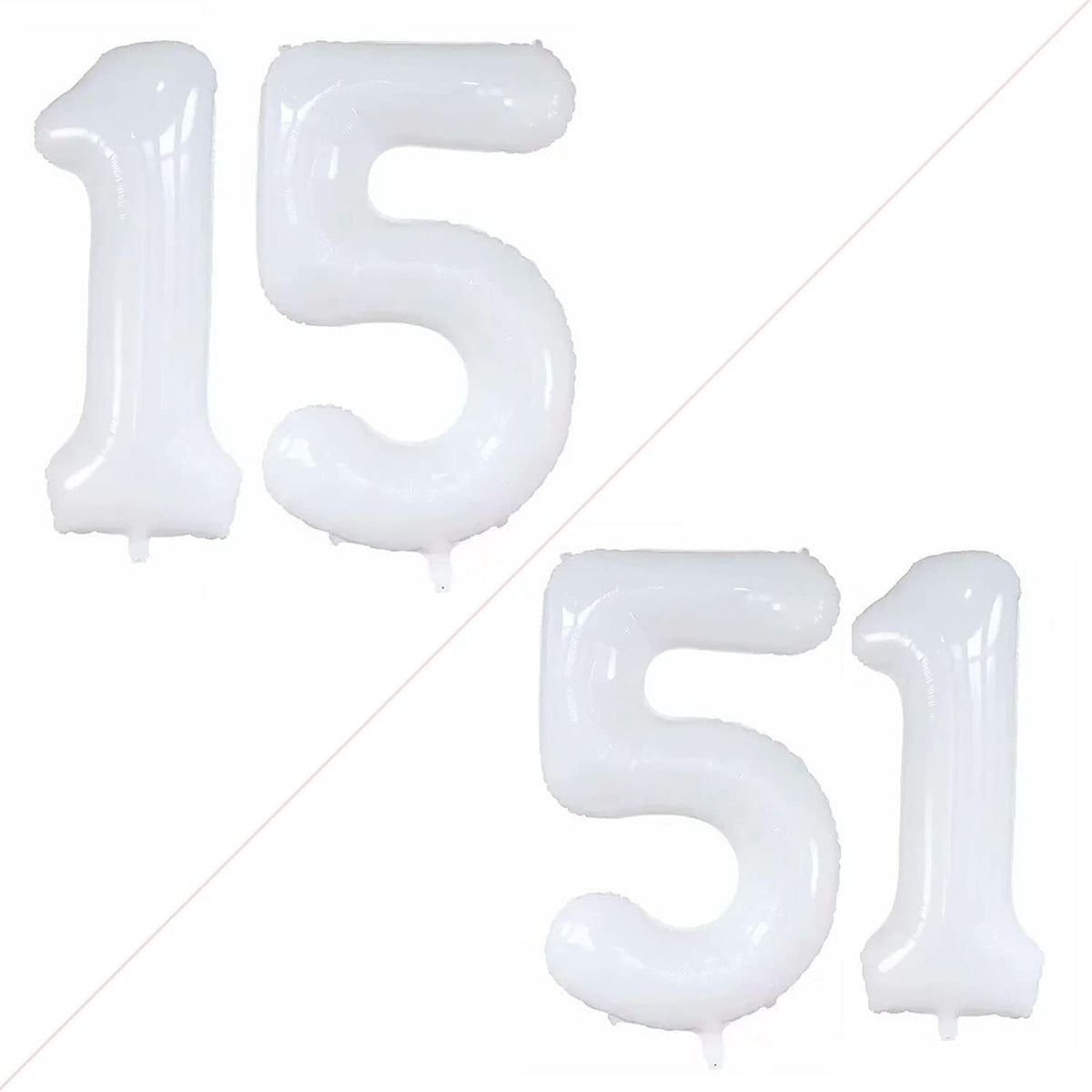 GOER Number 15 Balloons for 15th Birthday Sweet 15 Party Decorations,42 Inch Jumbo Foil Helium 51