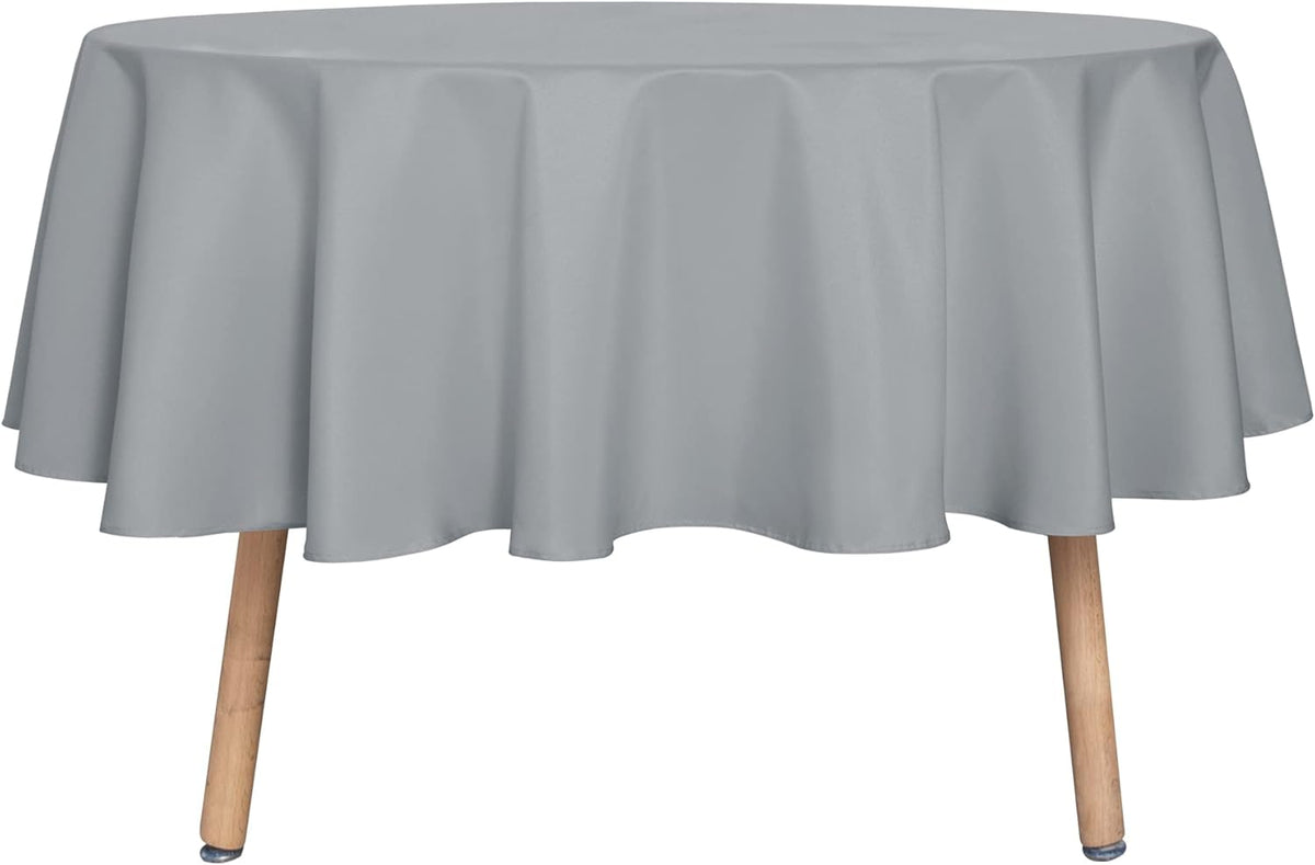 sancua Round Tablecloth - 80 Inch - Water Resistant Spill Proof Washable Polyester Table Cloth