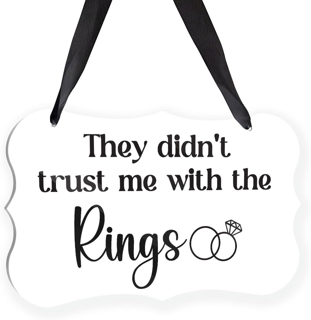 Acrylic Wedding Sign, Ring Bearer Sign, for Rustic Wedding Decor Signs, Acrylic Wall Art With