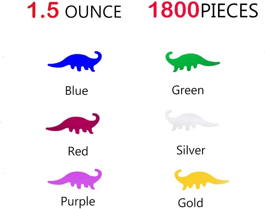 Dinosaur Confetti Metallic Foil Scatter for Dino Theme Birthday Party Celebrations Table Decoration