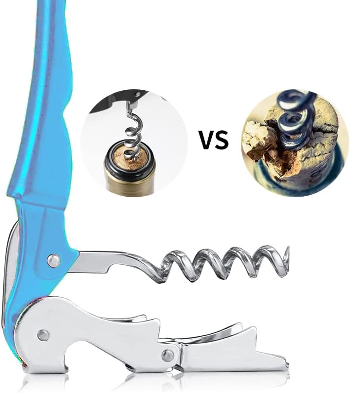 Professional Waiter Corkscrew Wine Openers Set, Heavy Duty Stainless Steel Hinges Wine Key for