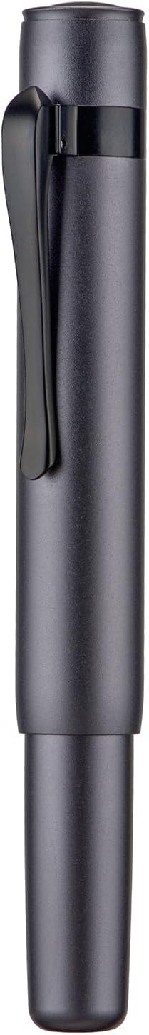 Hongdian M2 Black Forest Mini Fountain Pen, Medium Soft Nib & Sleek Shape Aluminium Short Pocket