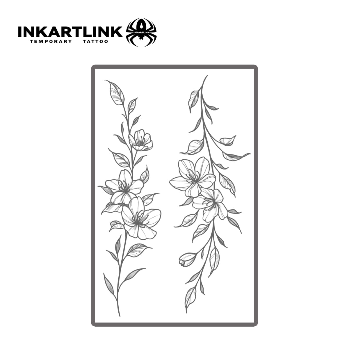 INKARTLINK Tattoo Tech, 2 Sheets Extra Large Semi Permanent Tattoo, Adult Art Design Temporary