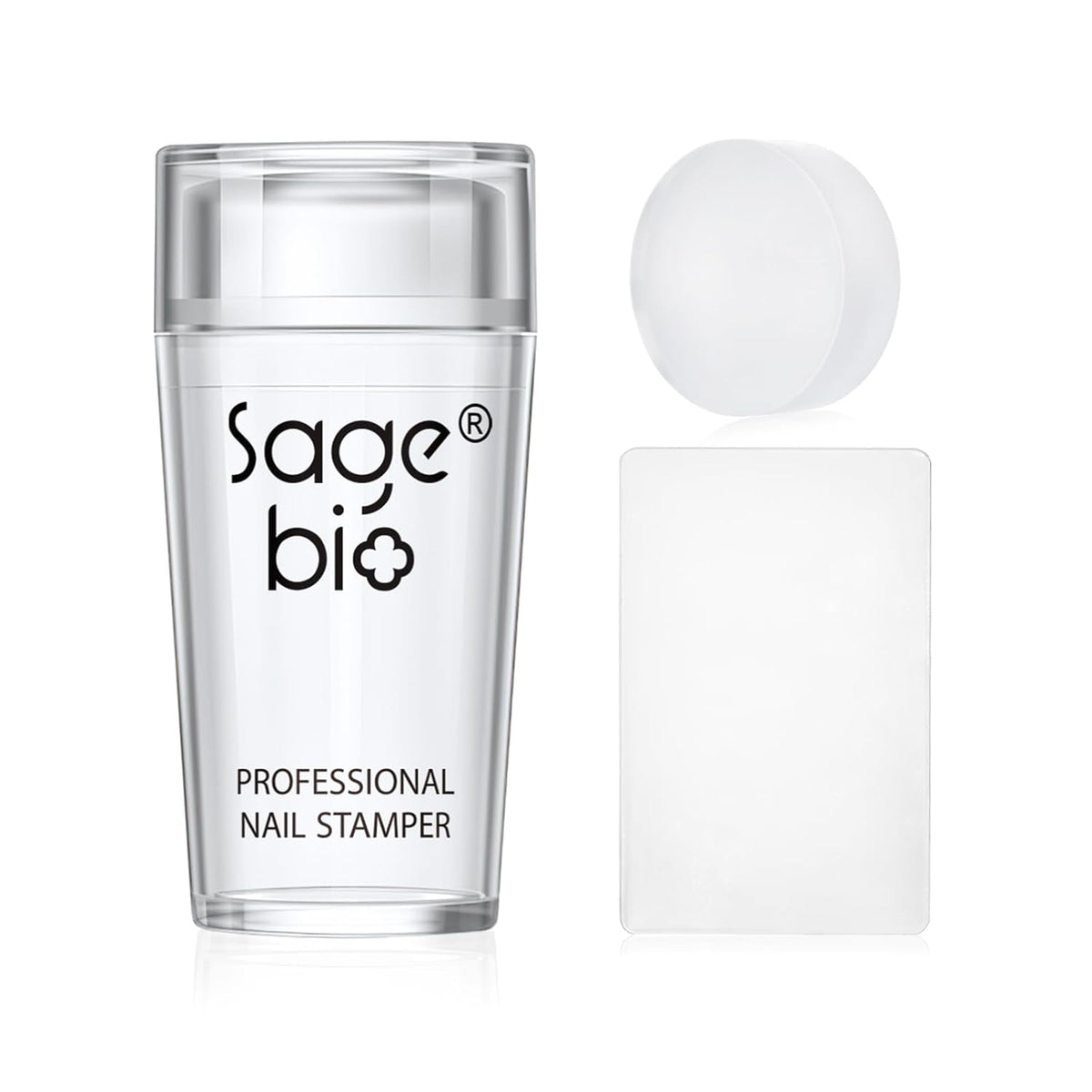 Nail Art Stamper Clear Silicone Nails Stamping Jelly with Scraper Transparent Visible Body DIY