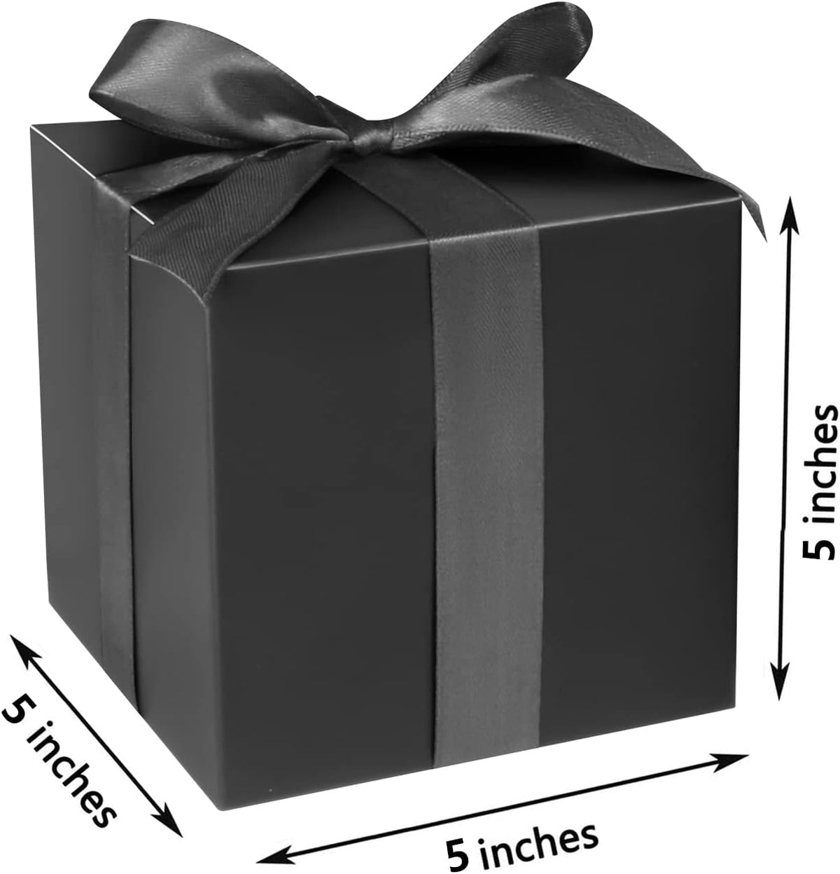 COTOPHER Small Gift Boxes 25 Pack 5x5x5 inches Black Gift Boxes with Lids for Gifts, Crafting