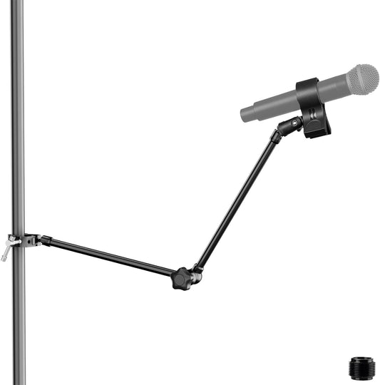 Microphone Stand Holder,21.5" Long Flexible Adjustable Magic Arm Super Crab Clamp Mic Clip 3/8"-16