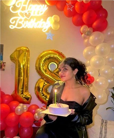 Gold Foil Number 8 Balloon 40 Inch, Helium Mylar Eight Number 8 18 28 38 48 58 88 Birthday