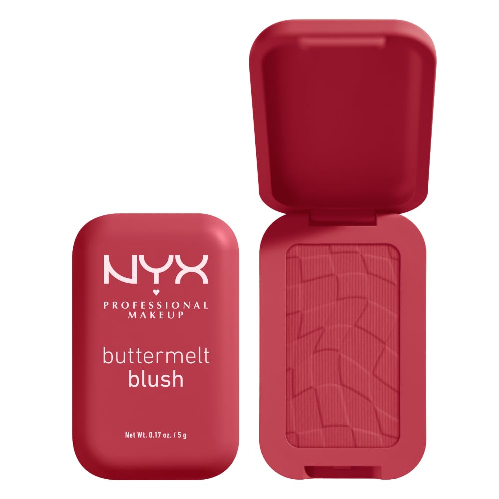 NYX PROFESSIONAL MAKEUP Buttermelt Powder Blush, Fade and Transfer-Resistant Blush, Up to 12HR Make