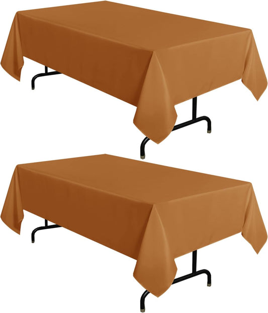sancua 2 Pack Tablecloths Rectangular 60x102 Inch, Thanksgiving Table Cloths Rectangle for 6 Foot