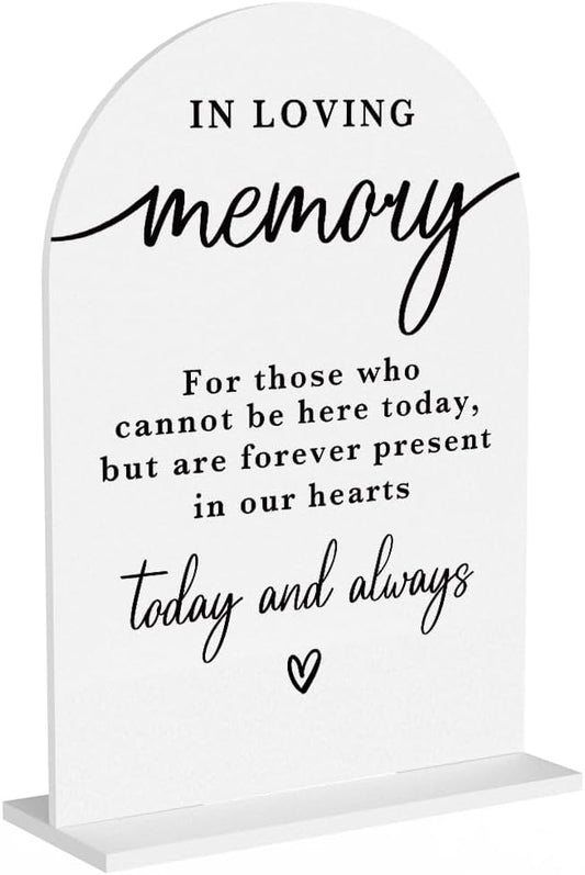 In Loving Memory Acrylic Wedding Sign Memory Table Sign for Wedding Wedding Signs for Ceremony