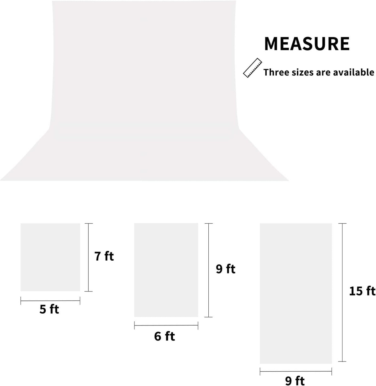 ISSUNTEX 5X7 ft Background Muslin Backdrop, Photo Studio, Collapsible High Density Screen for Video