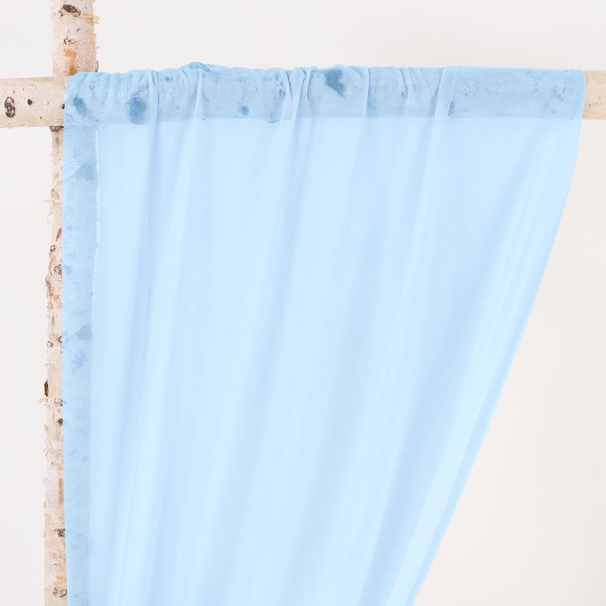 MLMW Wedding Arch Draping Fabric 2 Panels 29" x 20Ft Easter Sky Sheer Wedding Arch Backdrop Drapes