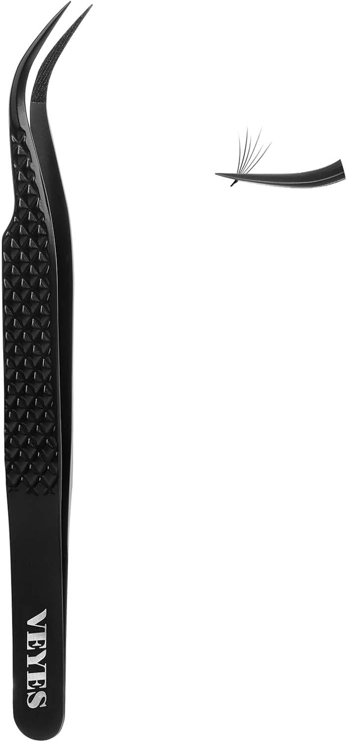 VEYES INC Lash Tweezers for Eyelash Extensions,High Precision Tweezers for Individual Classic and