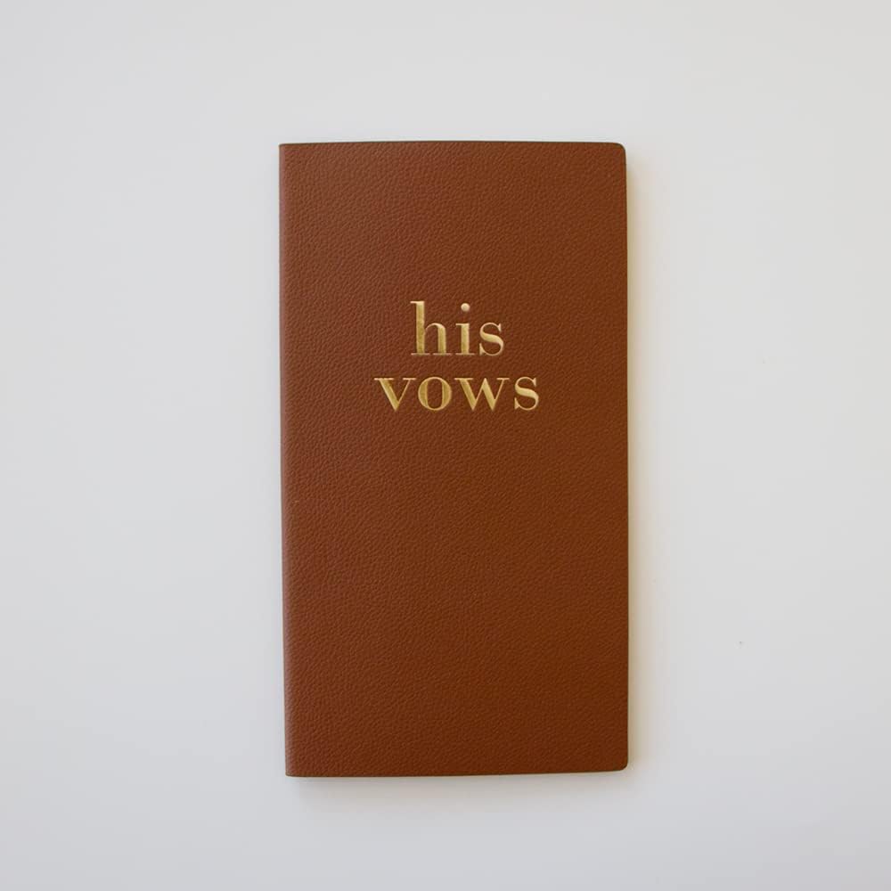 LGBTQ Premium Leather Vow Books His and His Booklet - Wedding Stuff & Essentials for LGBTQ Wedding