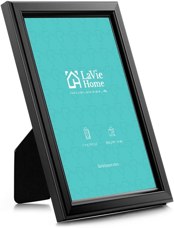 LaVie Home 4x6 Picture Frames (12 Pack, Black) Simple Designed Photo Frame with High Definition