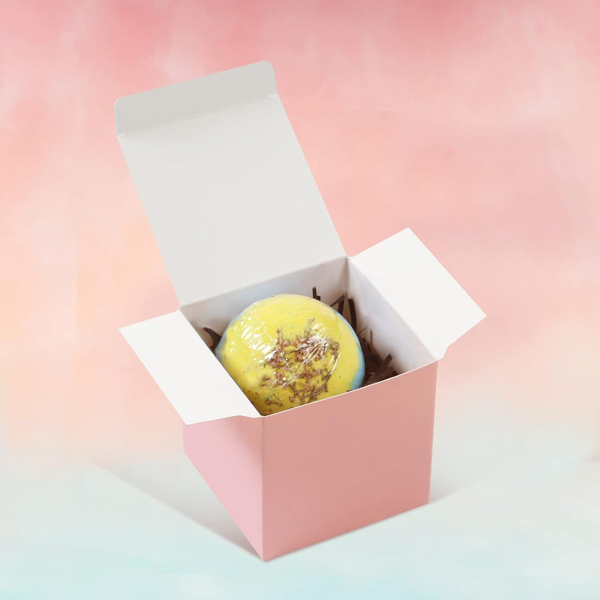 COTOPHER 60pcs Small Gift Boxes, Favor Boxes 2x2x2 inches Paper Gift Boxes with Ribbons Candy Box