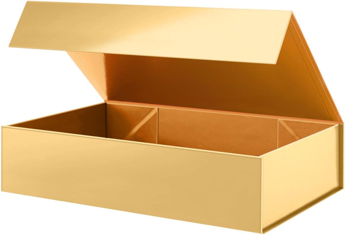 PACKHOME Extra Large Gift Box 17.5x11.3x4.3 Inches, Sturdy Shirt Box with Magnetic Lid for Clothes