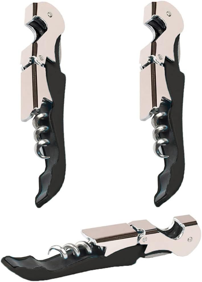 Professional Waiter Corkscrew Wine Openers Set, Heavy Duty Stainless Steel Hinges Wine Key for