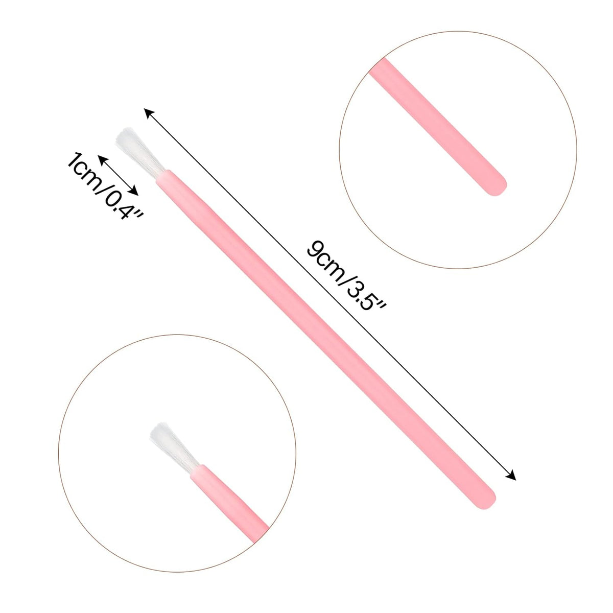 G2PLUS Lip Brushes, 50Pcs Disposable Lip Gloss Wands, Portable and No-Clean Lipstick Applicator