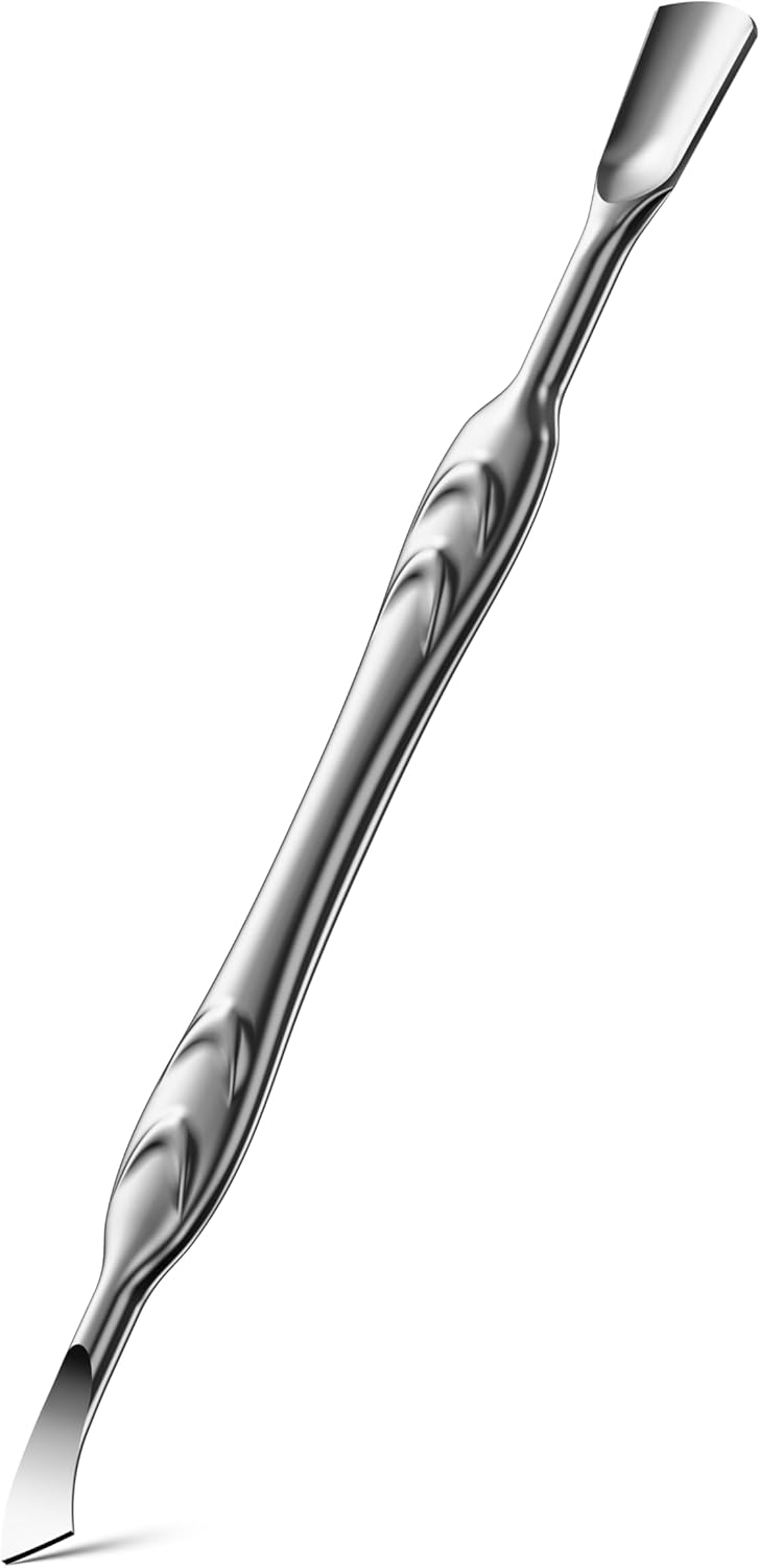 FERYES Elegant Precision Cuticle Pusher & Nail Cleaner - Dual-Ended Cuticle Stick Stainless Steel