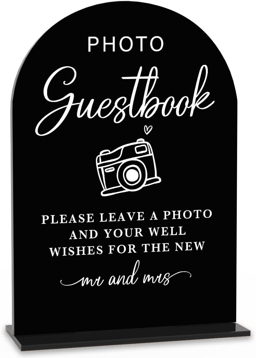 Acrylic Wedding Sign Photo Guestbook Sign for Wedding Wedding Signs for Ceremony Modern Calligraphy