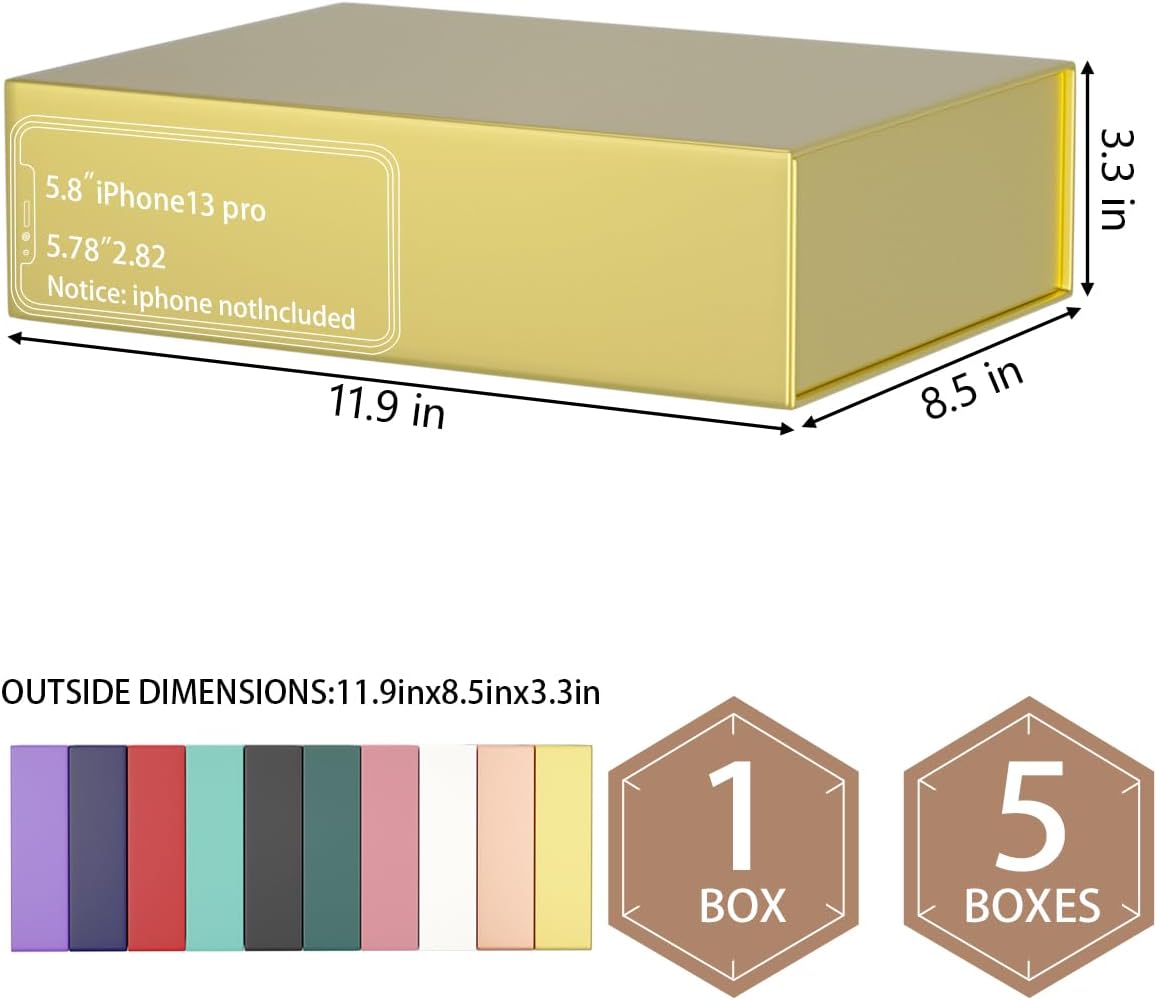 Gift Boxs 11.9" x 8.5" x 3.3" with Magnetic Closure Lid Gift Boxs for Presents,Bridesmaid Gifts