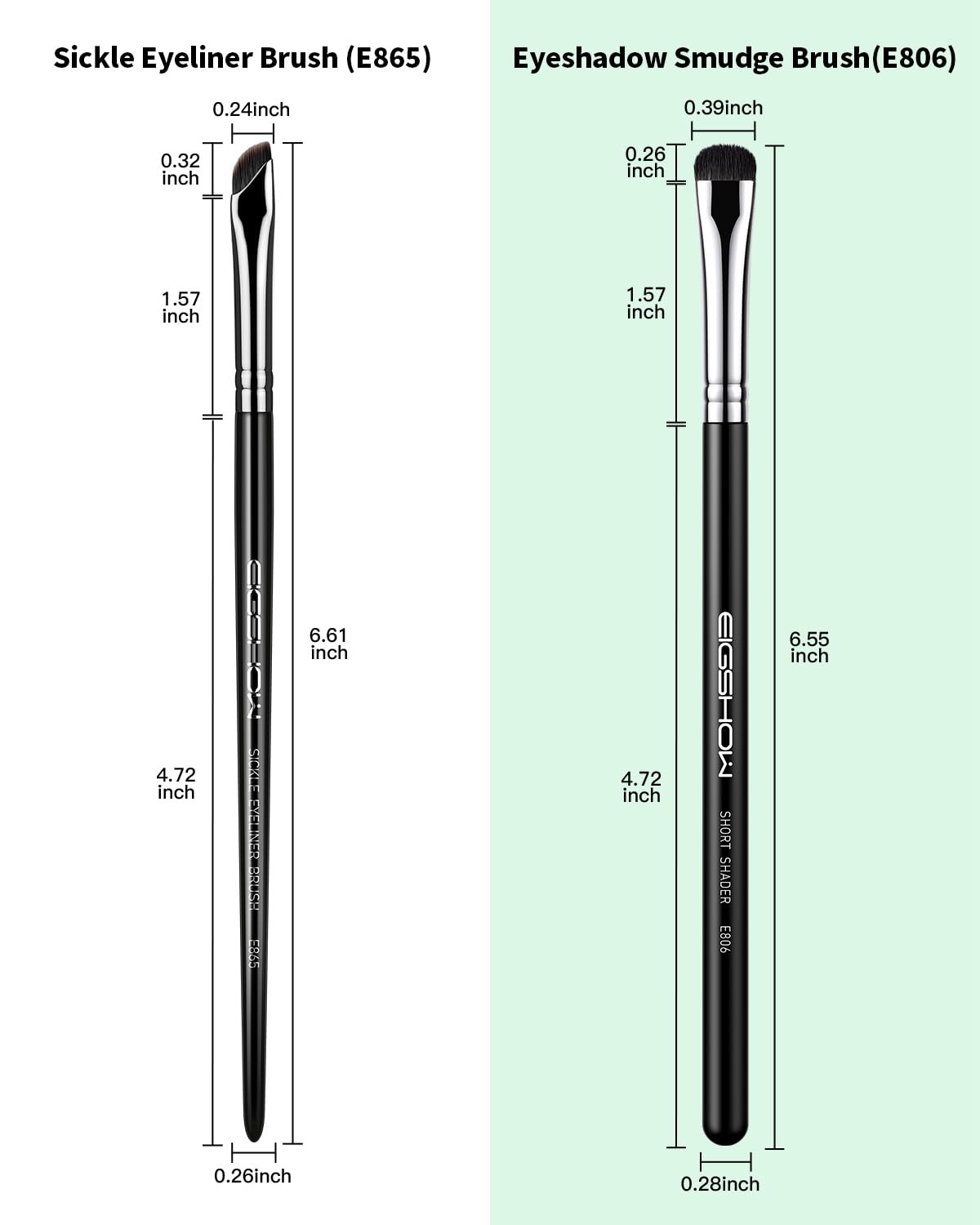 EIGSHOW Eyeshadow Smudge Brush & Eyeliner Brush, High-End Precision Eye Makeup Tools for Blending