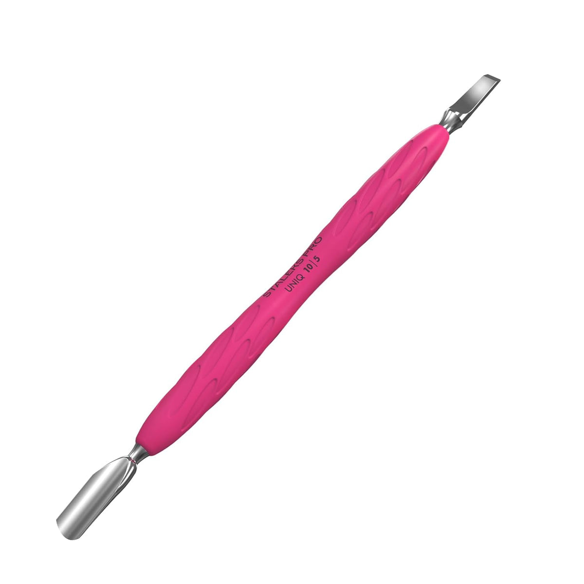 Staleks Manicure pusher Gummy with silicone handle UNIQ 10 TYPE 5 – Stainless Steel – Professional