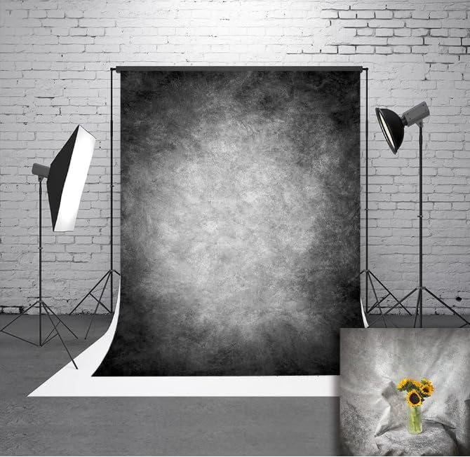 6.5x10ft Abstract Black Gray Portrait Photography Backdrops Photo Studio Prop Background for