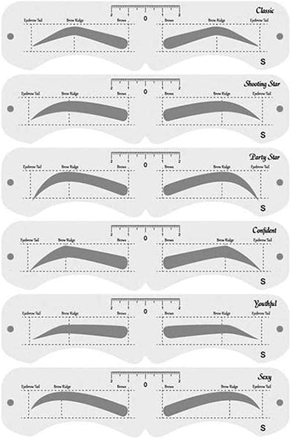 Eyebrow Stencils,Reusable Eye Brow Drawing, DIY Eyebrow Shaping Grooming Template Card Women Beauty