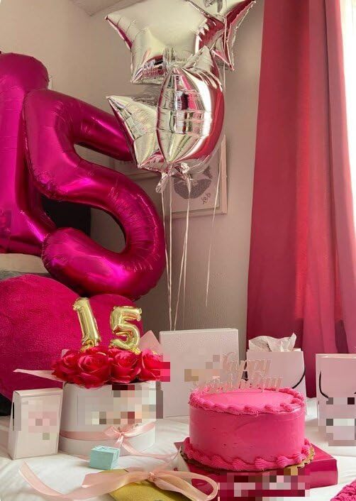Hot Pink 40 Inch Large Number 25 Birthday Balloon, 25 25th Birthday Celebration Decorations, Foil