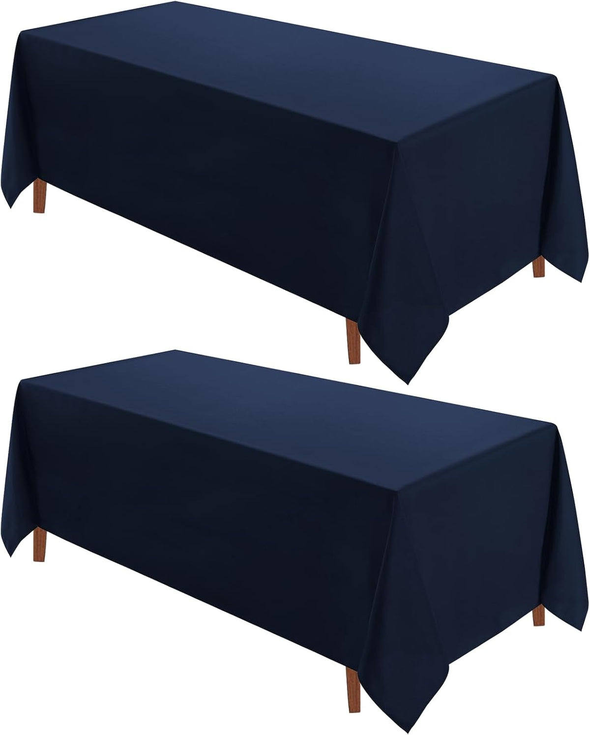 VidaFete Tablecloth 2 Pack 90 * 132inch Rectangle Table Cloth Polyester, Stain Wrinkle Resistant
