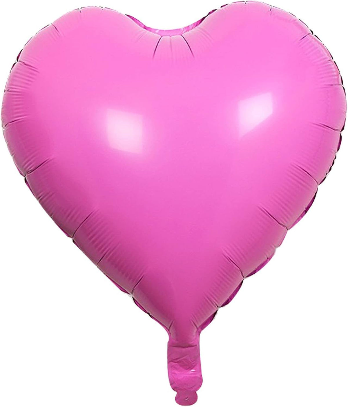 10Pcs Pink Foil Heart Shaped Balloons 18 Inch Bright Pink Heart Balloons For Baby Shower Wedding