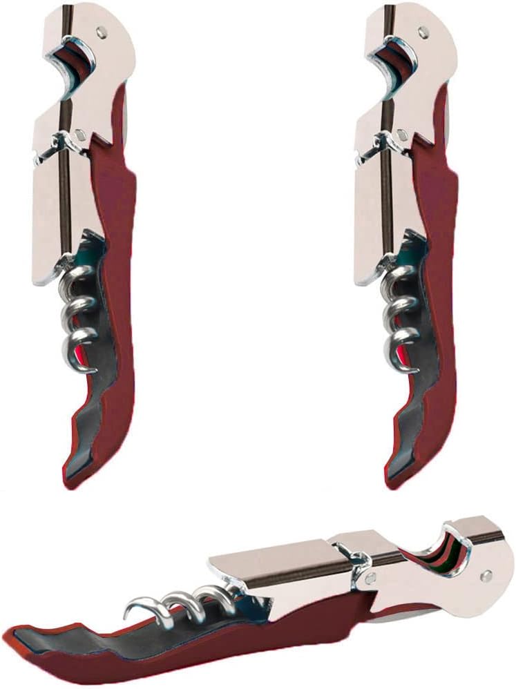 Professional Waiter Corkscrew Wine Openers Set, Heavy Duty Stainless Steel Hinges Wine Key for