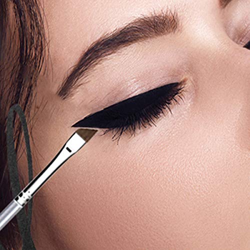 Angled Eyeliner Brush Slanted - Small Thin Winged Liner For Clean Lines To Apply Smooth Liquid Gel