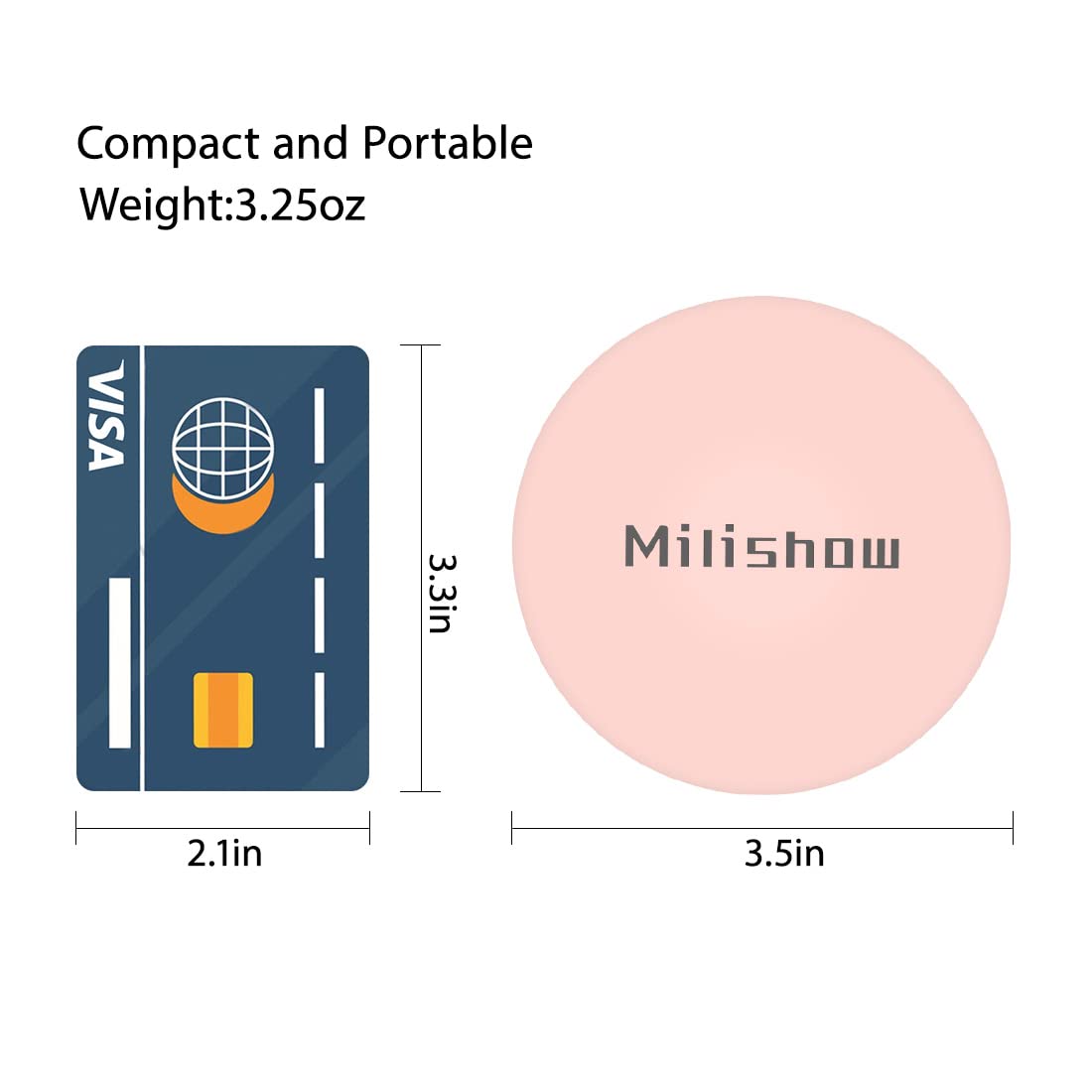 Compact Mirror with LED Light,1x/10x Magnifying Rechargeable Mirror,3.5in, Dimmable Travel Mirror
