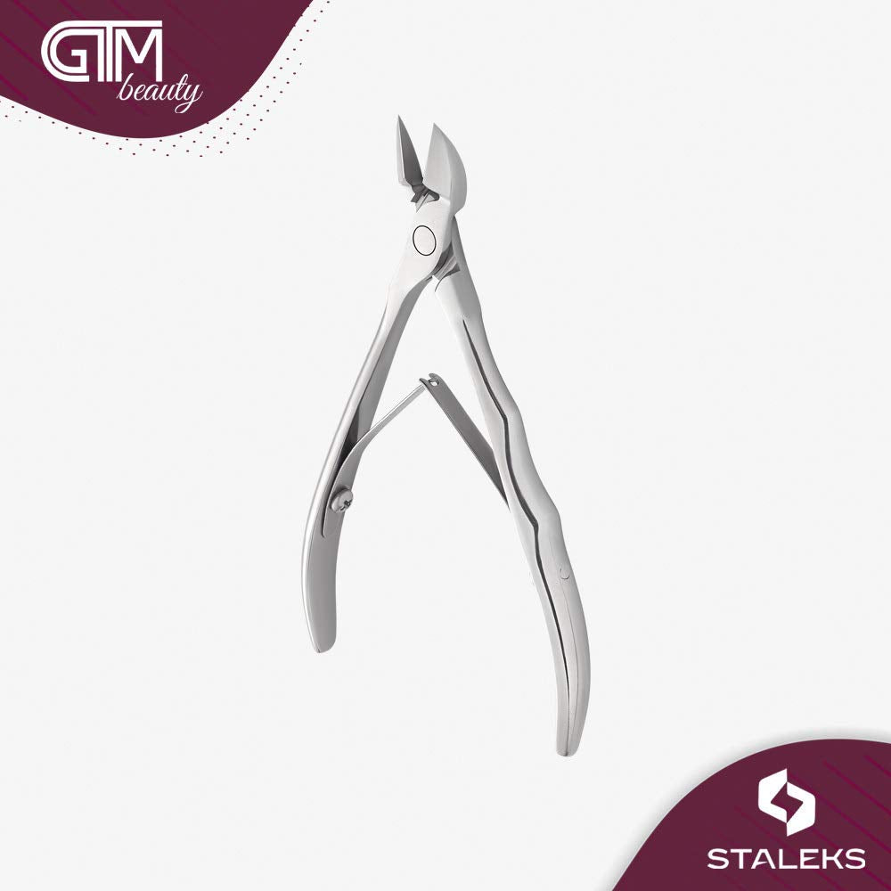 Staleks EXPERT 11 Cuticle Nippers 11 mm – Elongated Ergonomic Handles – Straight Blades with