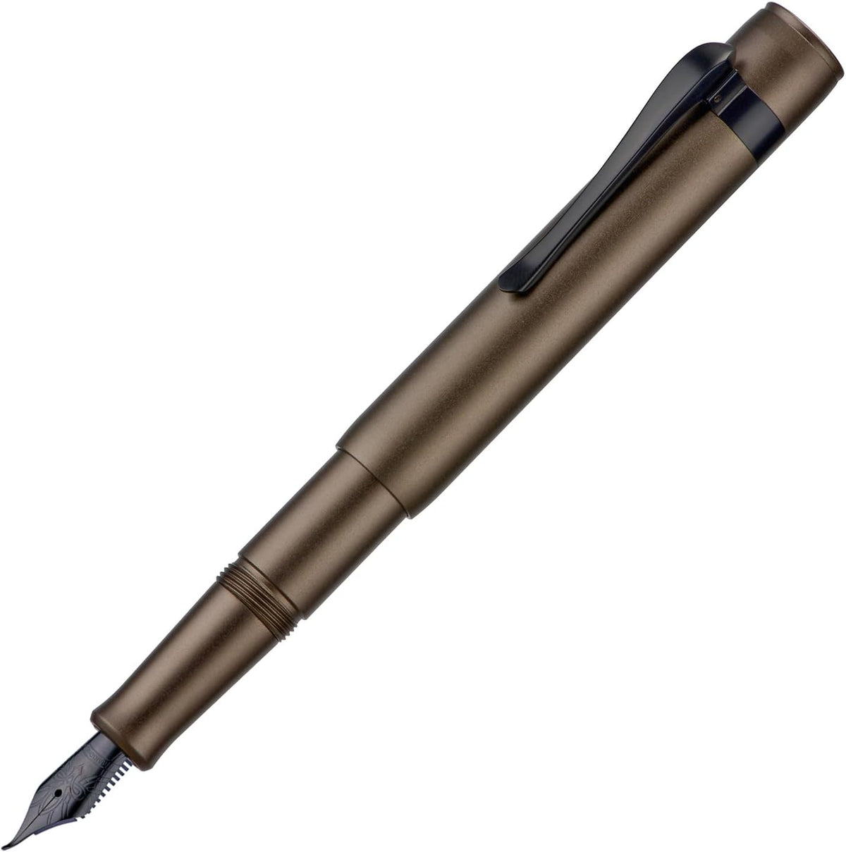 Hongdian M2 Black Forest Mini Fountain Pen, Bent Nib & Sleek Shape Aluminium Short Pocket Travel