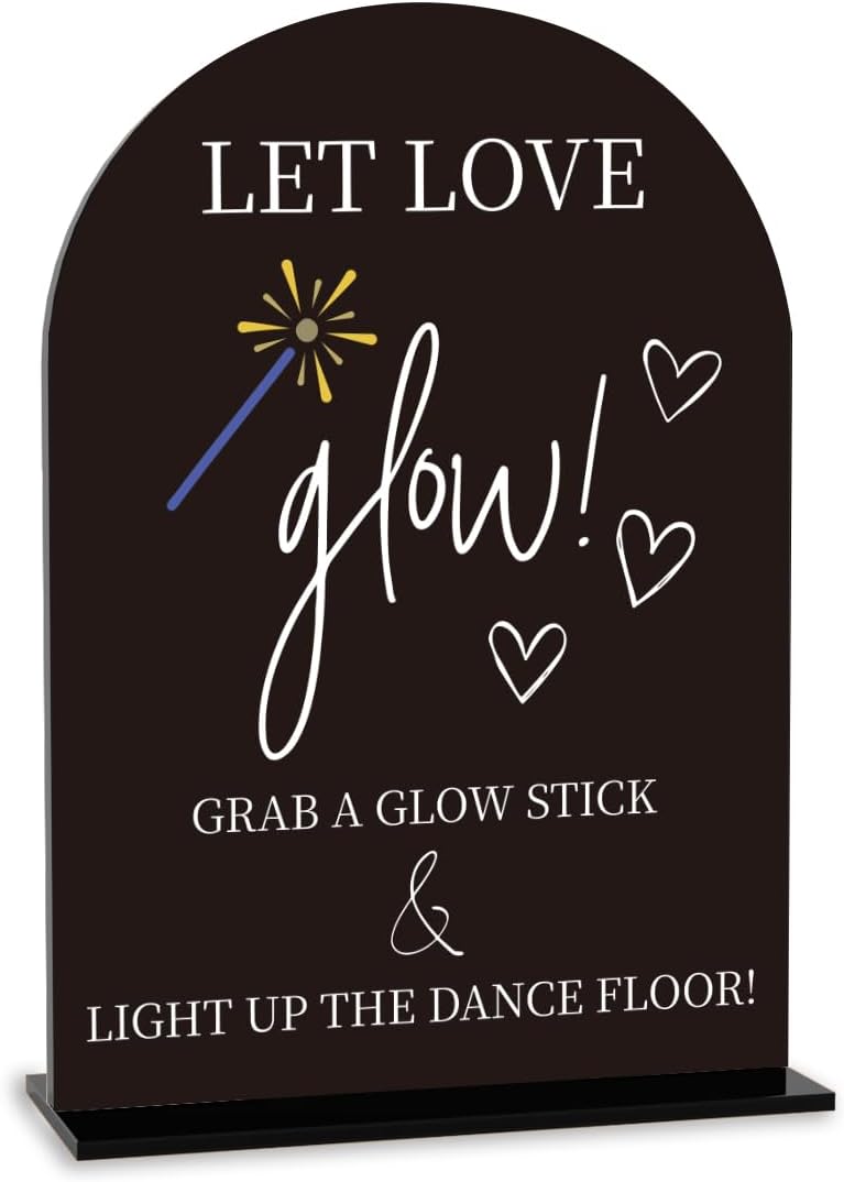 Wedding Glow Sticks Sign, Light Up Dance Floor Desk Decor, Wedding Dance Floor for Engagement