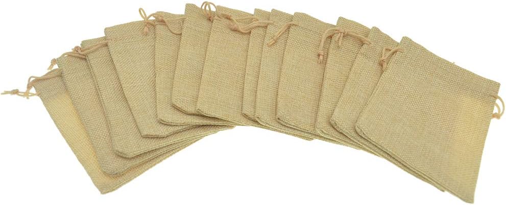 20Pcs Burlap Bags with Drawstring, Small Linen Gift Bags Jewelry Pouches Sacks for Christmas