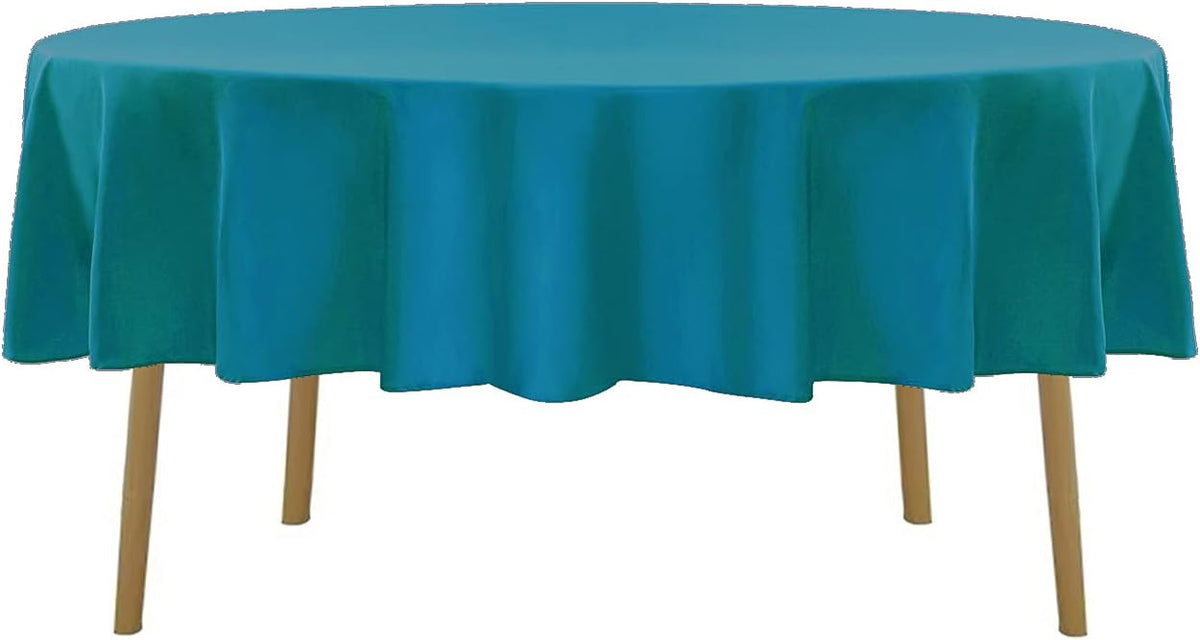 60 inch Round Tablecloth Washable Polyester Table Cloth Decorative Table Cover for Wedding Party