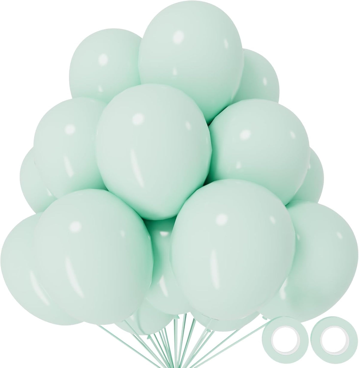 110pcs Pastel Green Balloon 12 Inch, Pastel Green Latex Balloons for Birthday Party Baby Shower