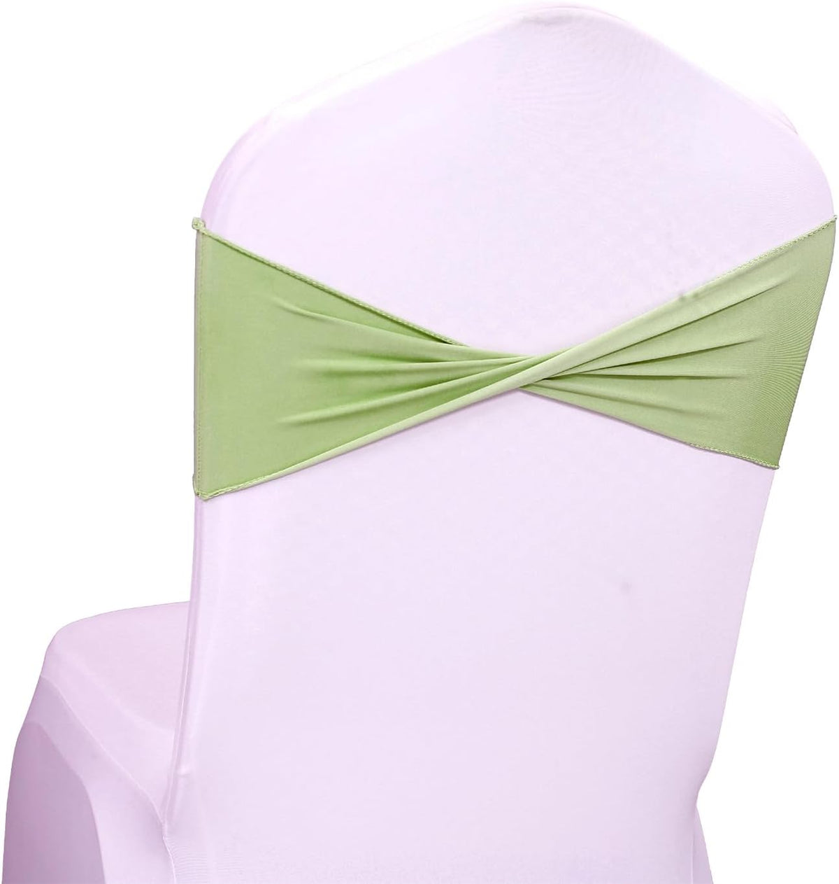 MDS Pack of 75 Spandex Chair Sashes Bows Elastic Stretch Dining Chair Bands Ties Without Slider