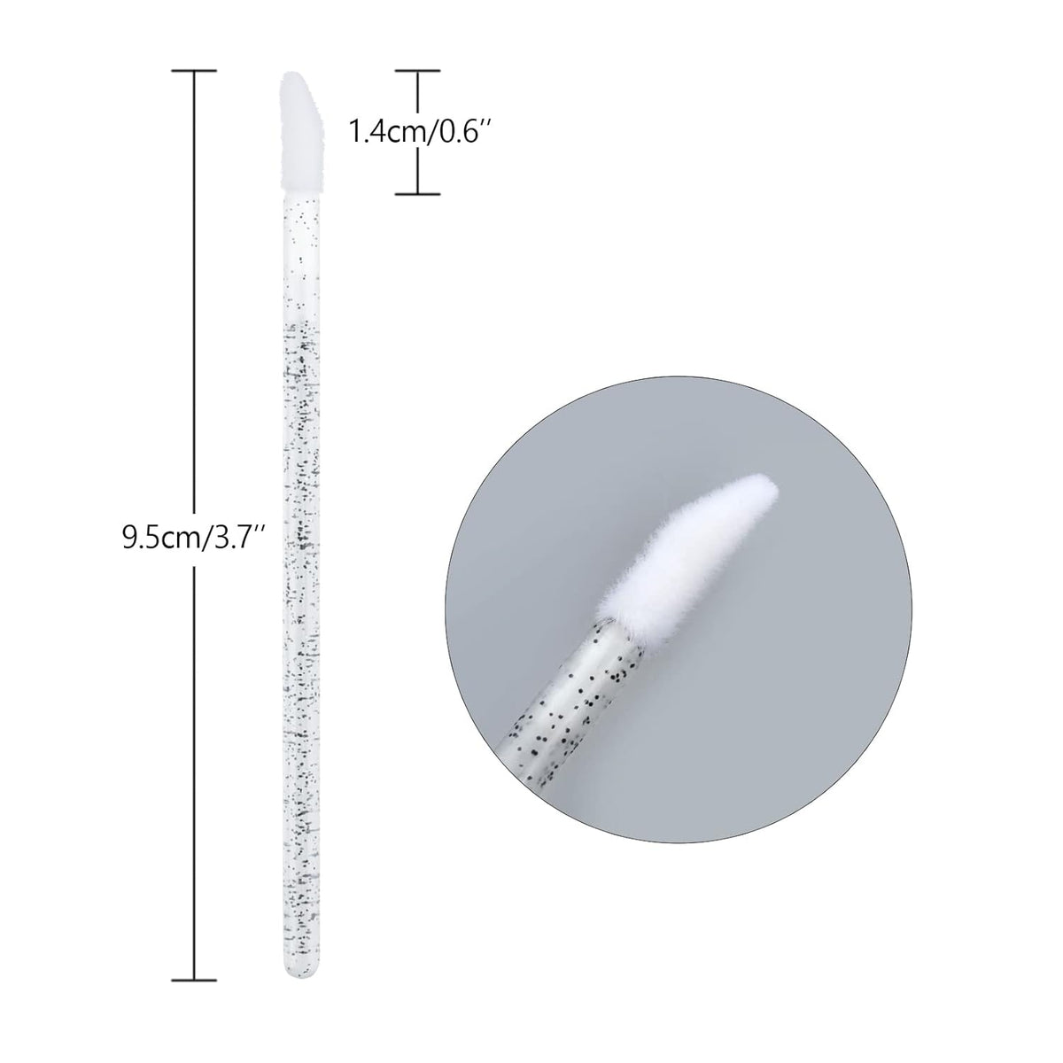 100PCS Glitter Crystal Lip Brush, Disposable Lip Brushes Lip Gloss Applicators Lipstick Gloss Wands