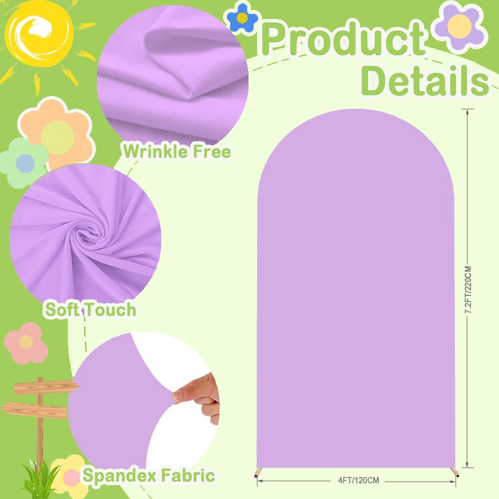 Lavender Arch Cover 7.2ft Purple Arch Backdrop Covers Halloween Chiara Arch Frame Back Drop Cover