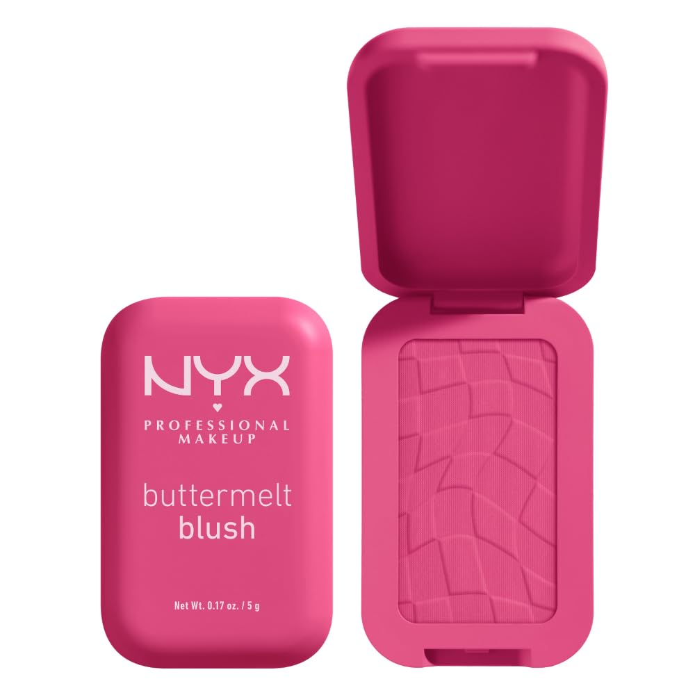 NYX PROFESSIONAL MAKEUP Buttermelt Powder Blush, Fade and Transfer-Resistant Blush, Up to 12HR Make