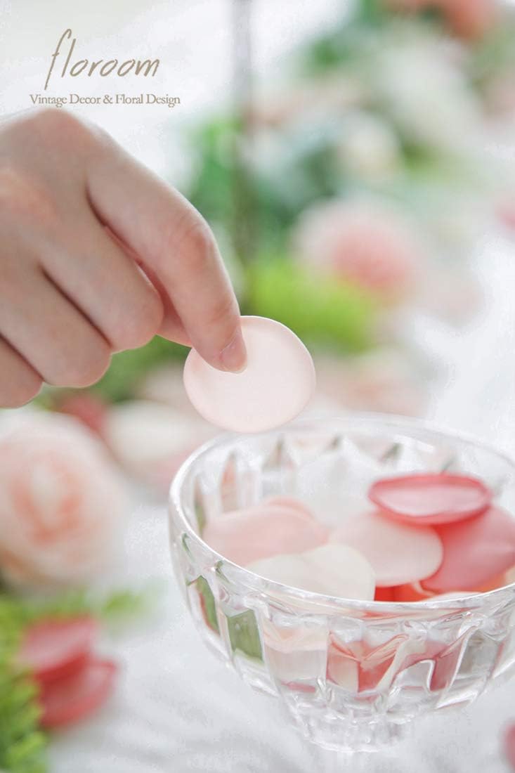 Floroom 300pcs Rose Petals Blush Pink Faux Silk Flower Petals for Wedding Flower Girl Basket Aisle
