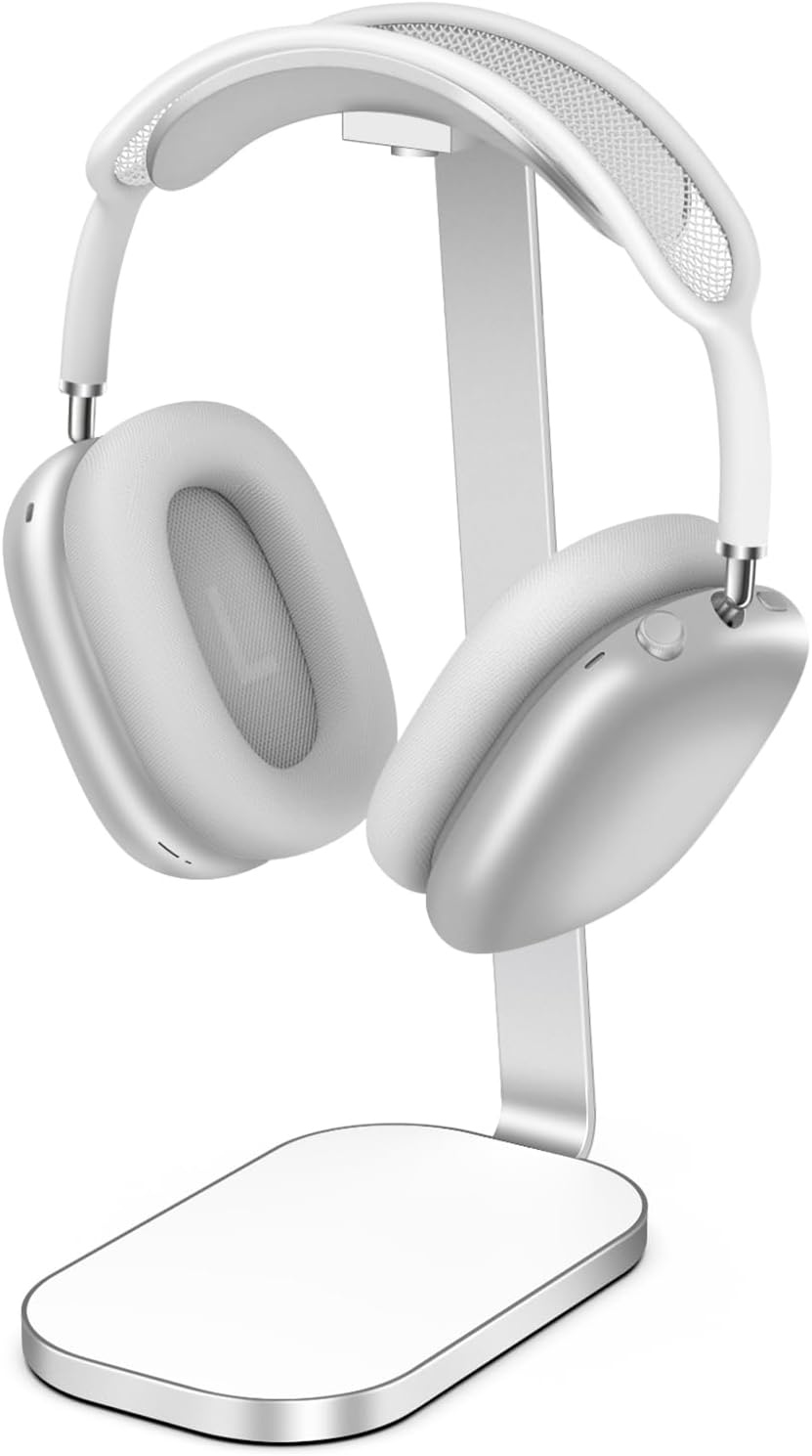 VICHYIE Headphone Stand for AirPods Max, Headset Holder with Aluminum Supporting Rod, Heavy Base