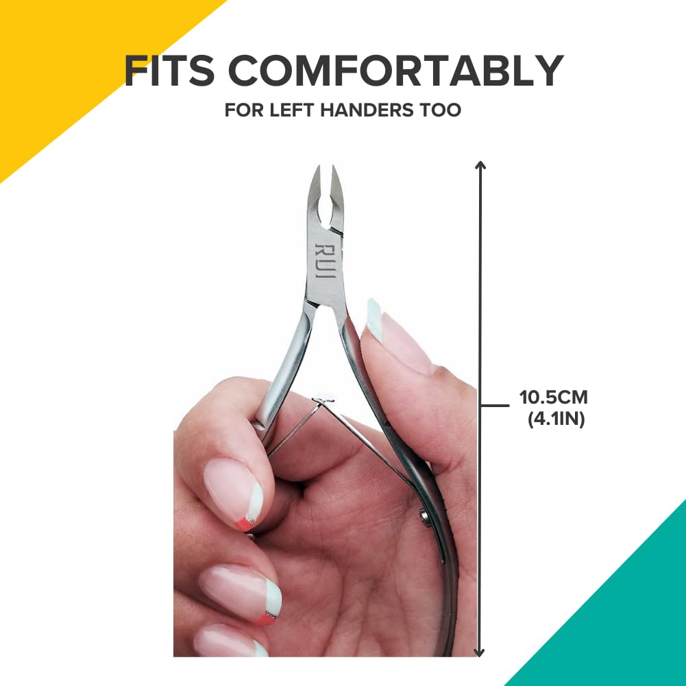 Rui Smiths Professional Cuticle Nippers | Precision Surgical-Grade Stainless Steel Cuticle Trimmer
